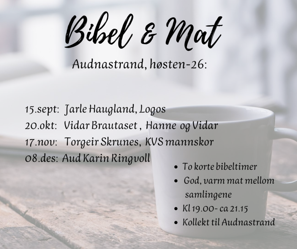 Bibel & Mat, 2026