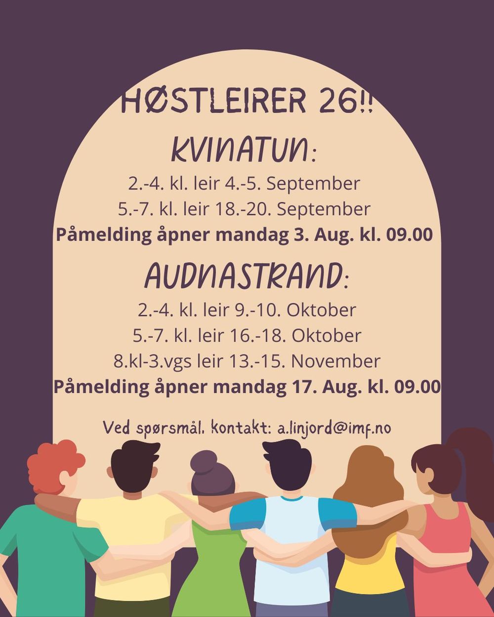 Høstens leirer 2026