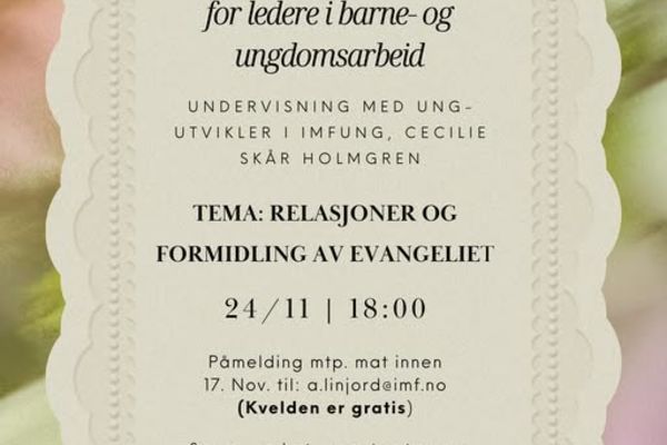 Inspirasjonskveld for barne- og ungdoms ledere