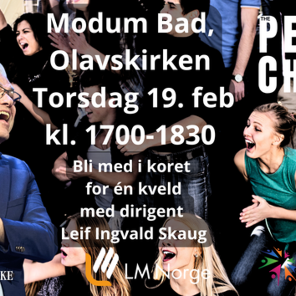 Bli med på Modums første PEACE CHOIR! En kveld med kor for alle som har lyst.