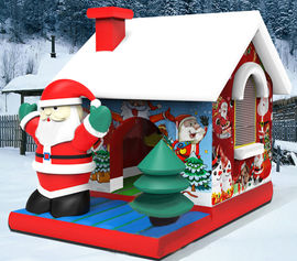Аренда детского батута &quot;Домик Санта Клауса&quot; надувной батут для праздника в Москве