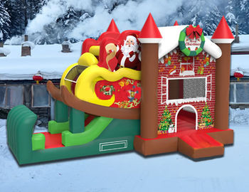 Аренда детского батута &quot;В гостях у Санты&quot; надувной батут для праздника в Москве