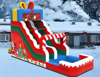 Аренда детского батута &quot;Зимний сюрприз&quot; надувной батут для праздника в Москве