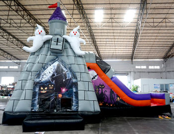 Аренда детского батута &quot;Крепость привидений&quot; надувной батут для праздника в Москве