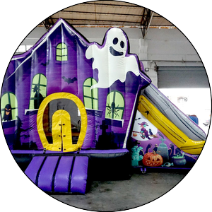 Аренда детского батута &quot;Дом с приведениями&quot; надувной батут для праздника в Москве