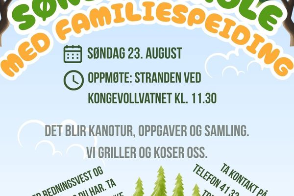 Søndagsskoletur med familiespeiding