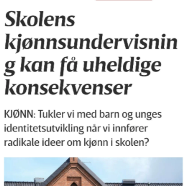 Skolens kjønnsundervisning kan få uheldige konsekvenser