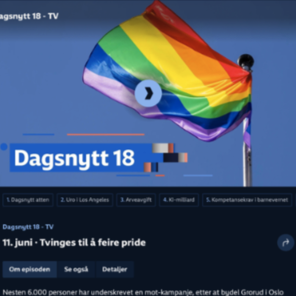 Dagsnytt 18: - Tvinges til å feire pride