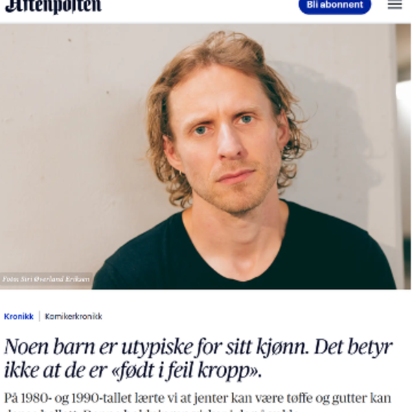 Noen barn er utypiske for sitt kjønn. Det betyr ikke at de er født i feil kropp