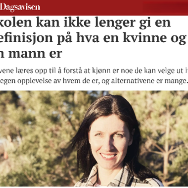 Skolen kan ikke lenger gi en definisjon på hva en kvinne og mann er