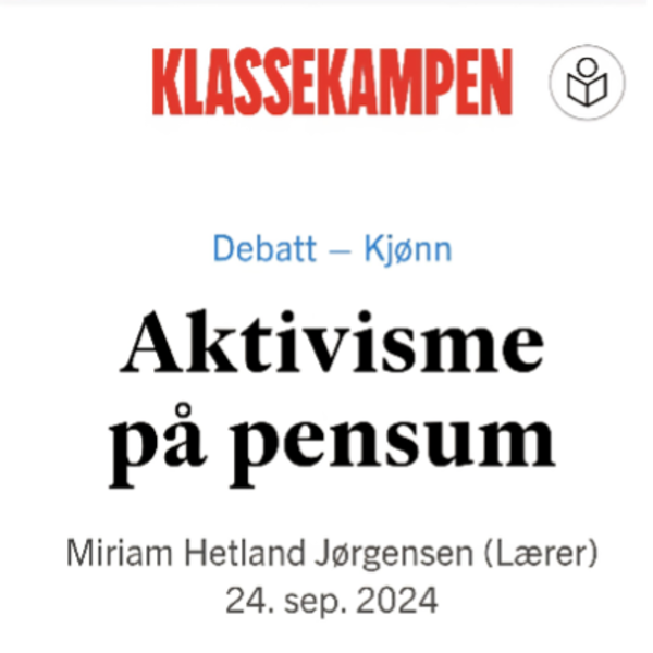 Aktivisme på pensum
