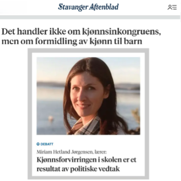 Det handler ikke om kjønnsinkongruens, men om formidling til barn