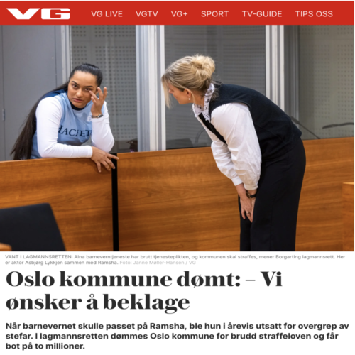 Oslo Municipality convicted: Child Welfare Services allowed Stepfather to commit Sexual Abuse