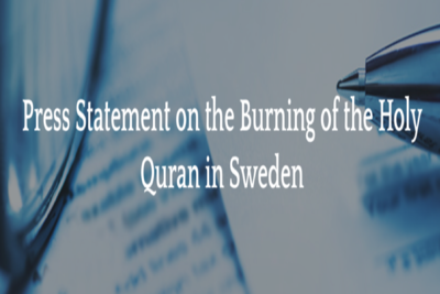 Take Legal Action Against the Burning of the Quran