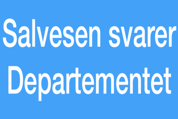 Salvesen svarer Departementet