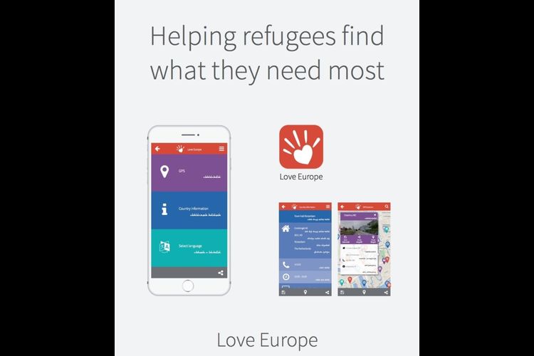 'Love-Europe', app voor vluchtelingen (fase 1)