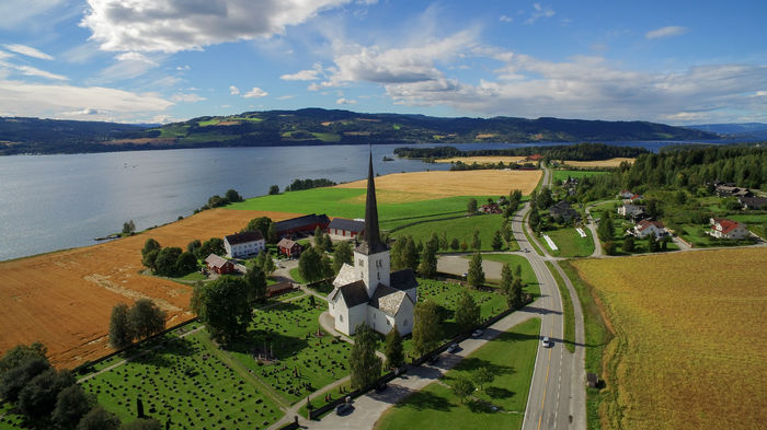 Ringsaker kirke stod ferdig på midten av 1100-tallet.