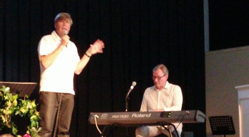 Lars Mørlid og Peter Sandwall under åpningskonserten på Fangekasa