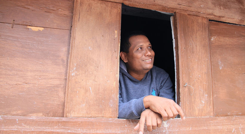 Mann fra Kalimantan, Indonesia: